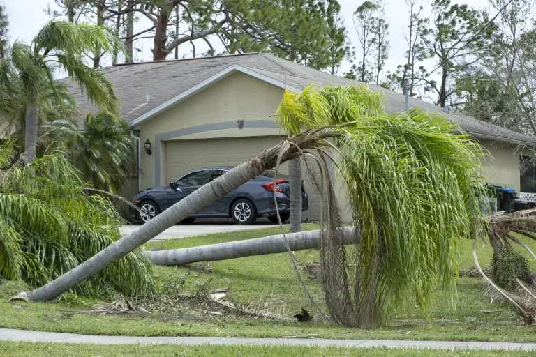 Florida home damaged after a hurricane